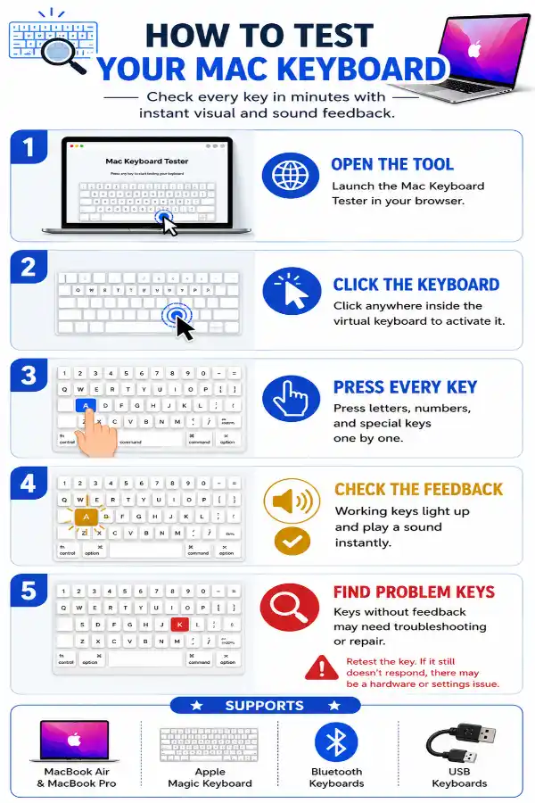How to test MAC Keyboard