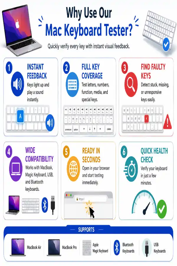 Features of MAC Keyboard Tester