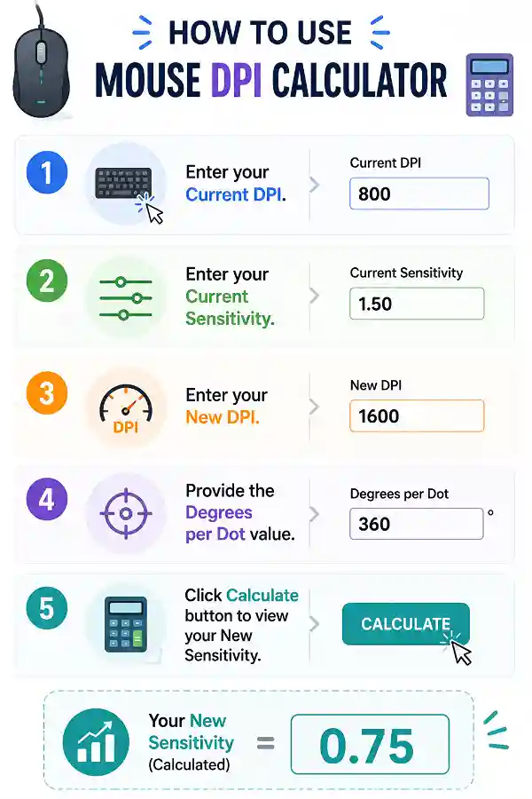 How to use Mouse DPI Calculator