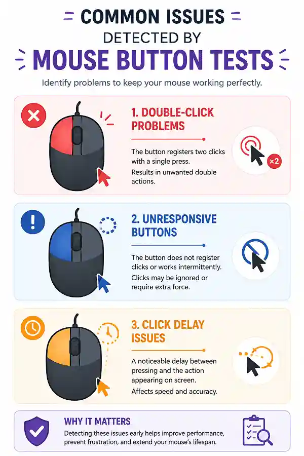 Common issues detected by Mouse Button Test