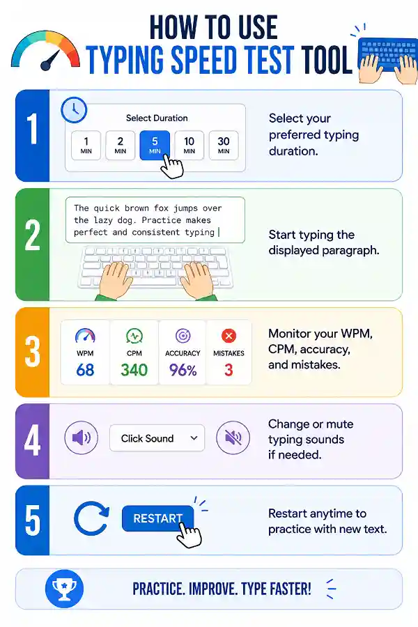 How to use the Typing Speed Test tool
